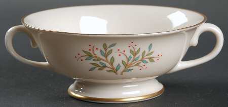 Fremont (Gold Trim) Footed Cream Soup Bowl