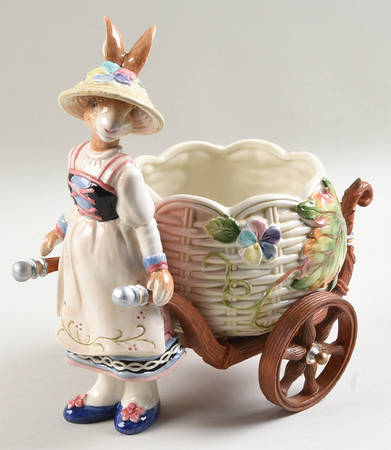 Old World Rabbits Centerpiece/Cachepot