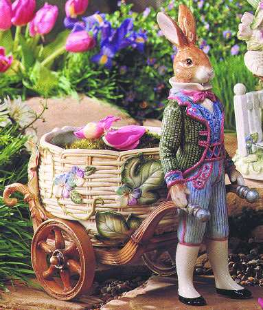 Old World Rabbits Large Cachepot