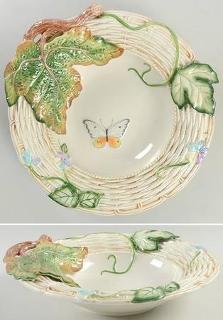 Old World Rabbits Medium Serving Bowl