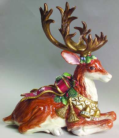 Christmas Deer Figurine