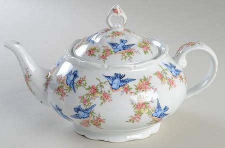 Bluebird (Matthew 6:26) Teapot & Lid