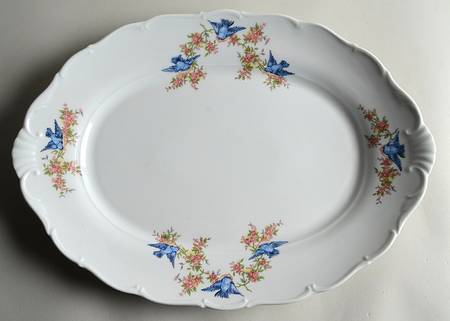 Bluebird (Matthew 6:26) 15" Oval Serving Platter