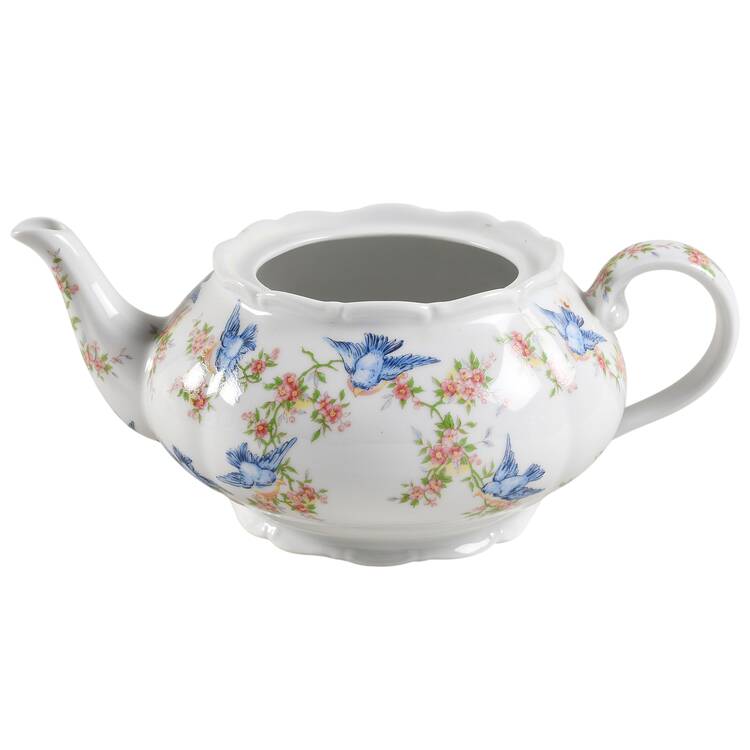 Bluebird (Matthew 6:26) Teapot No Lid by Furnari's