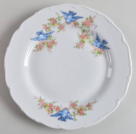 Bluebird (Matthew 6:26) Salad Plate