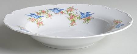 Bluebird (Matthew 6:26) Large Rim Soup Bowl