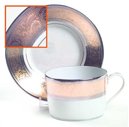 Grand Palais Gold Flat Cup & Saucer Set