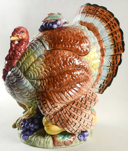 Thanksgiving Banquet Figural Tureen & Lid