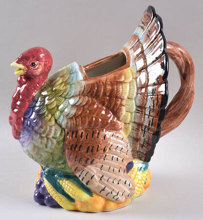 Thanksgiving Banquet Figural Teapot No Lid