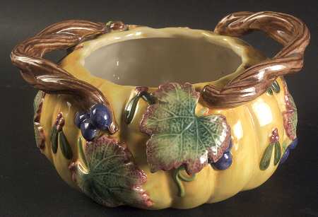 Thanksgiving Banquet Round Handled Bowl
