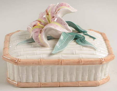Asian Lily Rectangular Box with Lid