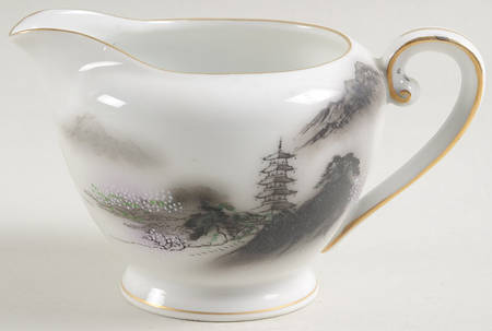Landscape Black Multicolor (Rim) Mini Creamer