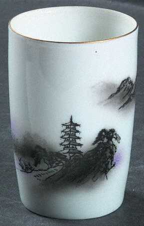 Landscape Black Multicolor (Rim) Tall China Tumbler