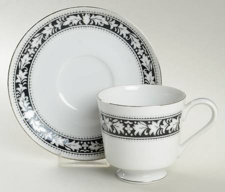 Evening Footed Cup & Saucer Set