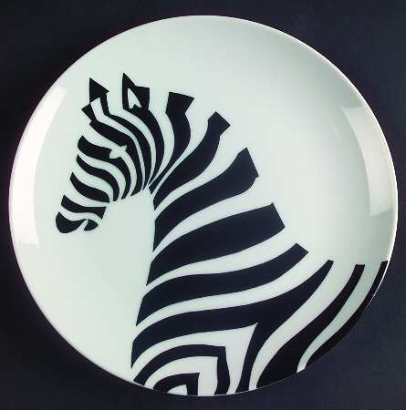 Zebra (Black On White) by Fitz and Floyd