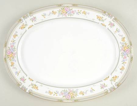 Southampton (Design on Edge) 13" Oval Serving Platter