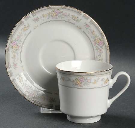 Southampton (Design on Edge) Footed Cup & Saucer Set