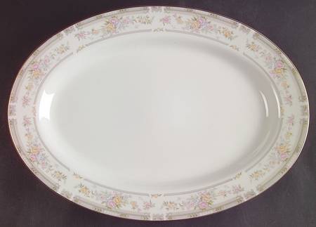 Southampton (Design on Edge) 14" Oval Serving Platter