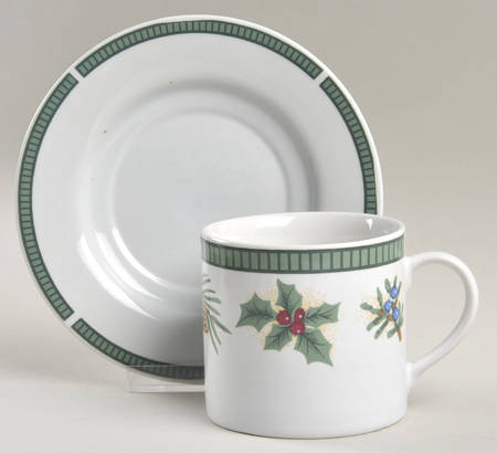 Wintergreen Flat Cup & Saucer Set
