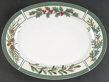 Wintergreen 14" Oval Serving Platter