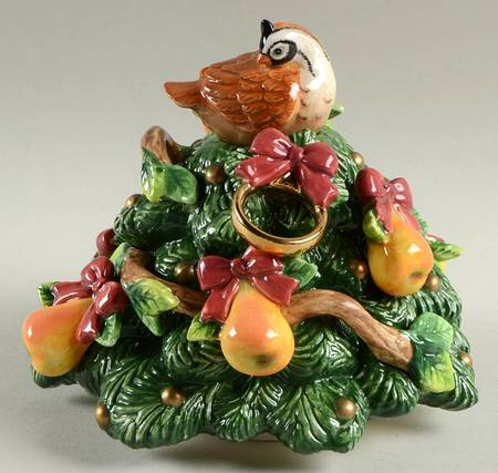 Twelve Days of Christmas 3 Part Stackable Candy Dish Lid