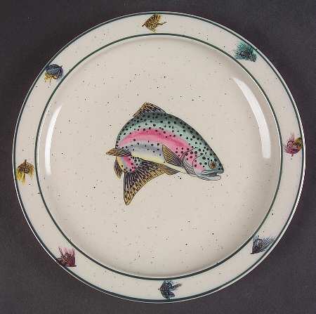 Rainbow Trout Salad Plate by Folkcraft