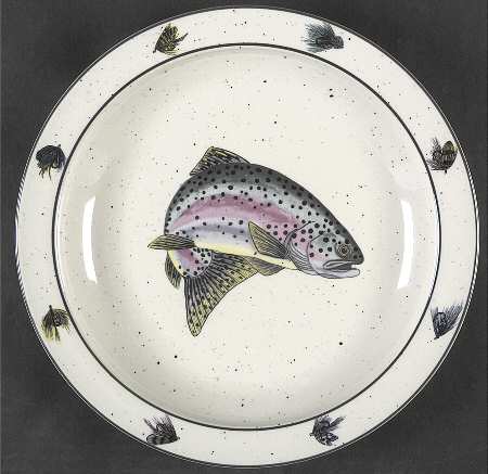 Rainbow Trout 11" Individual Pasta Bowl