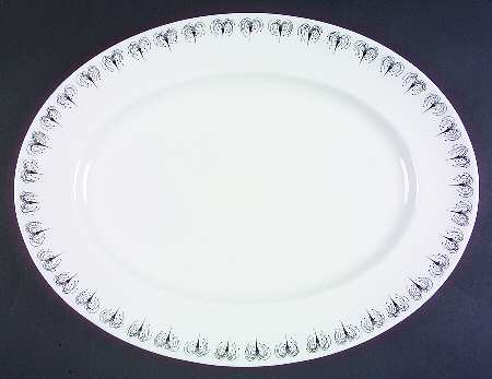 Domino 15" Oval Serving Platter