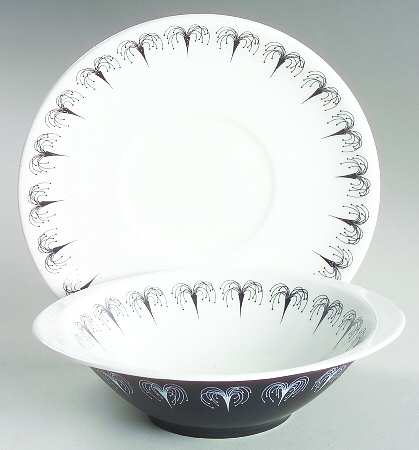 Domino Flat Cream Soup Bowl & Saucer Set