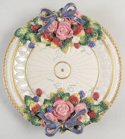 Strawberries & Roses 13" Chop Plate (Round Platter)