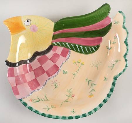 Gypsy Chicks Chip Bowl/Plate for Chip & Dip Set