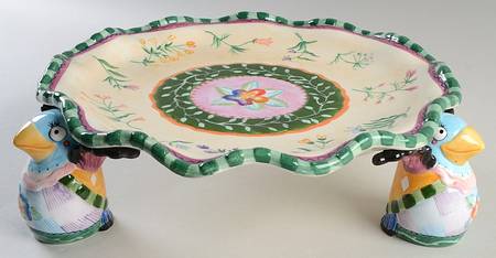 Gypsy Chicks 12" Diameter Pedestal Cake Stand