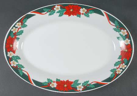 Deck the Halls 14" Oval Serving Platter