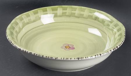Flora Verde (Green) Coupe Soup Bowl