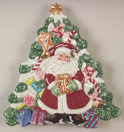 The Night Before Christmas Large Tree Shaped Dish