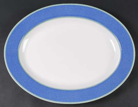 Correlations Blue 15" Oval Serving Platter
