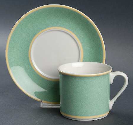 Correlations Green Flat Cup & Saucer Set