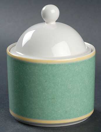 Correlations Green Sugar Bowl & Lid