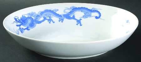 Dragon Blue 10" Oval Vegetable Bowl