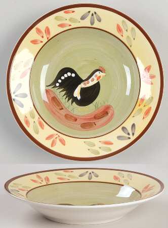 Indiana Rooster Rim Soup Bowl