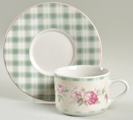American Bouquet Flat Cup & Saucer Set by Farberware