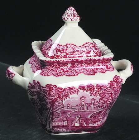 Vista Pink Sugar Bowl & Lid