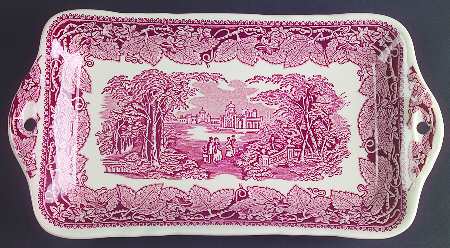 Vista Pink Large Sandwich Tray