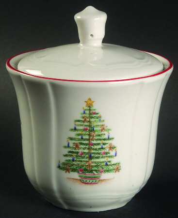 Gingerbread Tree Sugar Bowl & Lid