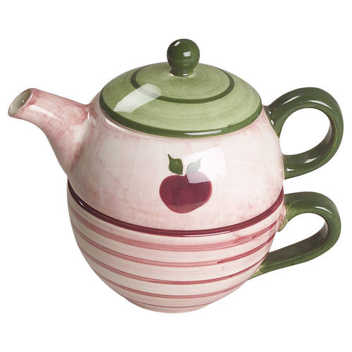 Apple Pie Individual Teapot & Lid with Cup