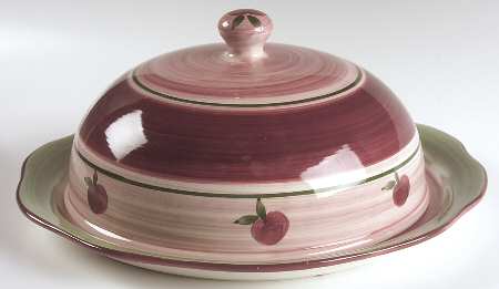 Apple Pie Large Covered Cake Plate