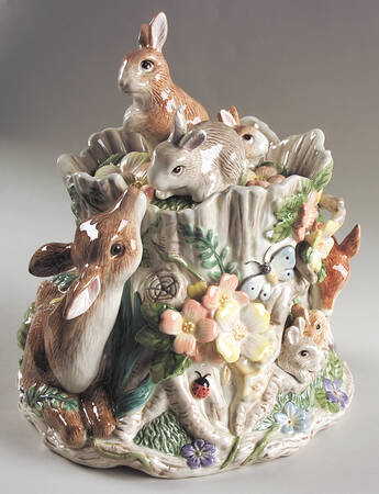 Woodland Spring Figural Cookie Jar & Lid