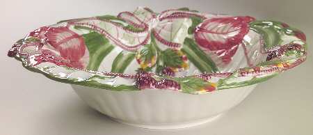 Blackberry Rabbit 14" Large Salad Serving Bowl