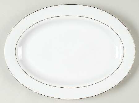 Classic Gold (Rim, Gold Trim & Verge) 12" Oval Serving Platter
