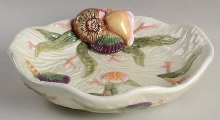 Oceana (Multicolor Shells) 10" Shallow Round Bowl